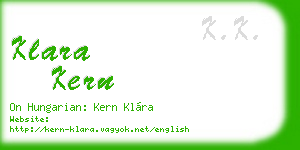 klara kern business card